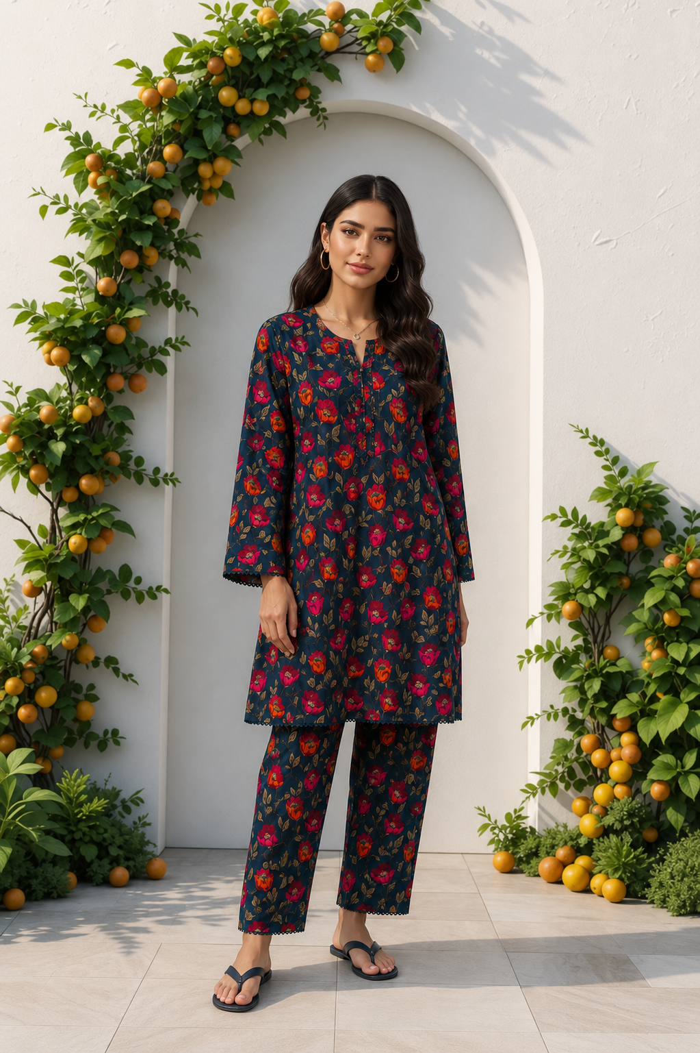 Midnight Garden | Navy Floral Co-Ord Set