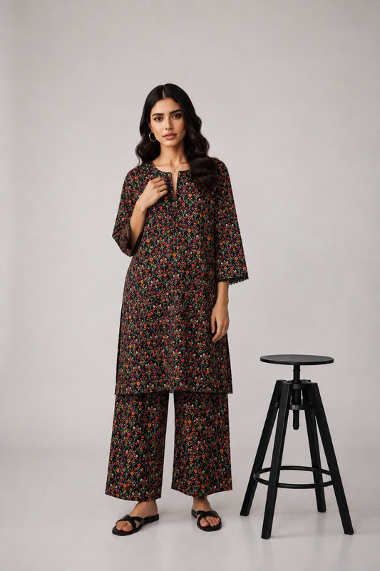 Mosaic Bloom | Multicolor Printed Co-Ord Set