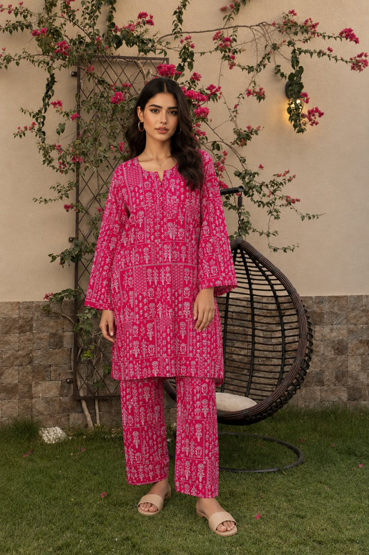 Fuchsia Dusk | Fuchsia Printed Set