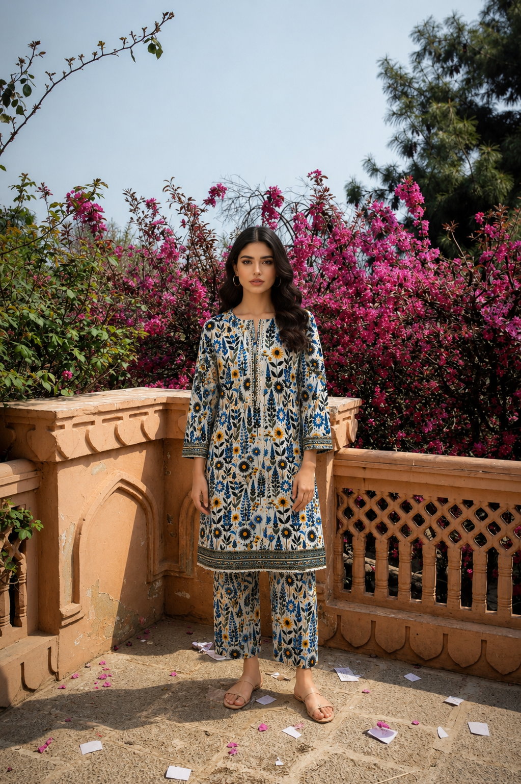 Garden Azure | Blue Floral Co-Ord Set