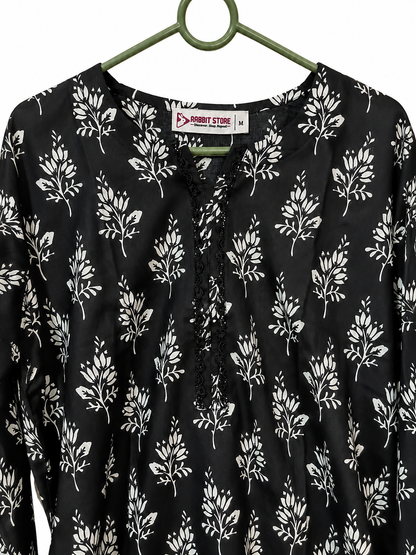Midnight Bloom | Black Floral Co-Ord Set