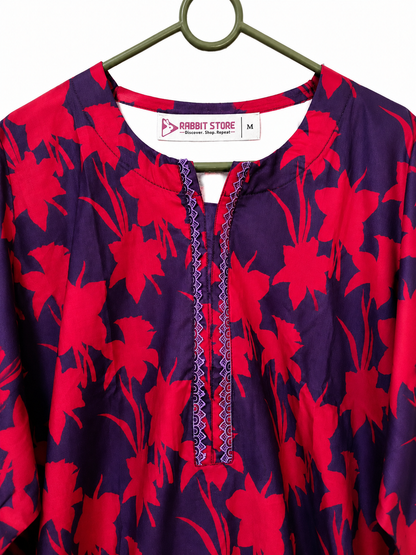Crimson Garden | Magenta Printed Co-Ord Set