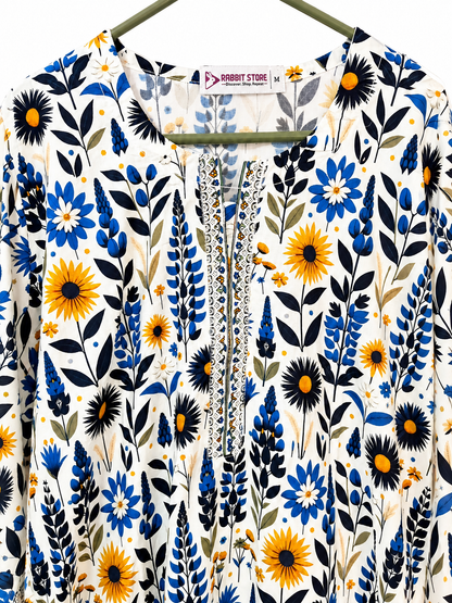 Garden Azure | Blue Floral Co-Ord Set