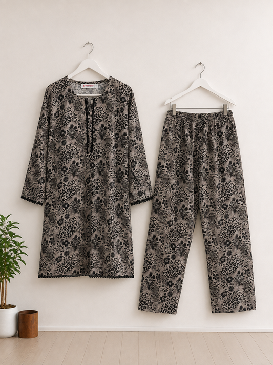 Earthbound | Taupe Printed Co-Ord Set