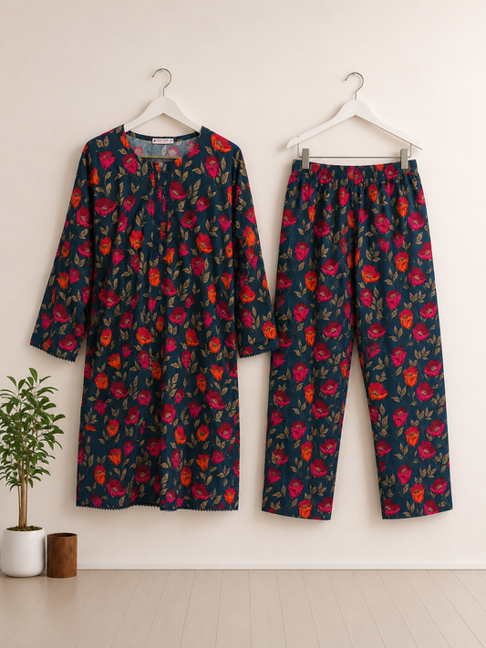 Midnight Garden | Navy Floral Co-Ord Set