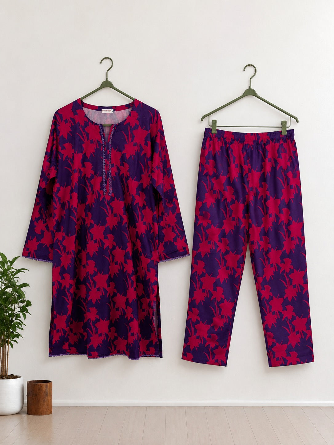 Crimson Garden | Magenta Printed Co-Ord Set