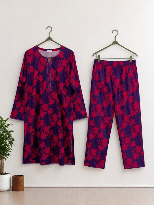 Crimson Garden | Magenta Printed Co-Ord Set