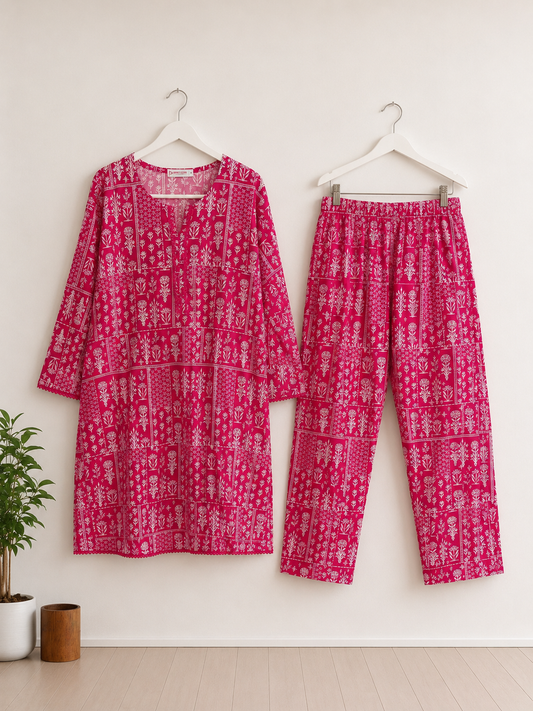 Fuchsia Dusk | Fuchsia Printed Set